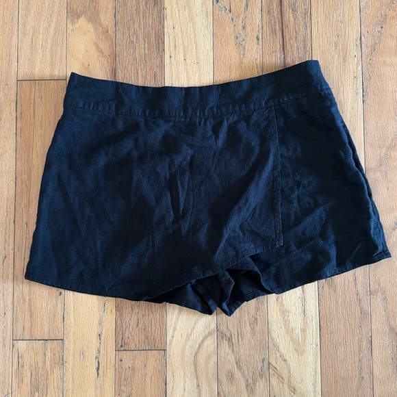 GAP | black linen blend skort | with side zip | size 4 - Picture 1 of 6